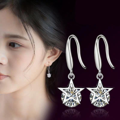 Bông tai ngôi sao nhỏ mix pha lê xinh xắn