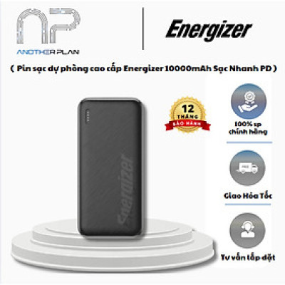 [ Hàng Chính Hãng ] Pin sạc dự phòng cao cấp Energizer UE10055PQBK 10000mAh - Sạc Nhanh PD - BH 12 tháng