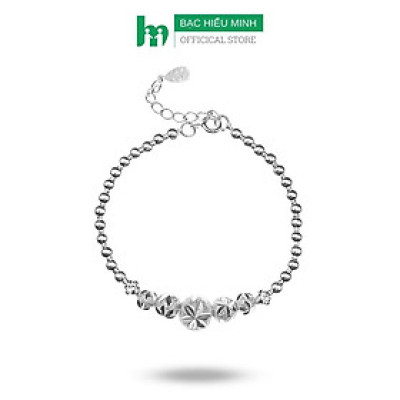 Vòng , Lắc Tay Chân Cho Bé Bạc Ta Kiểu Bi Phay Tinh Tế BẠC HIỂU MINH LTE533
