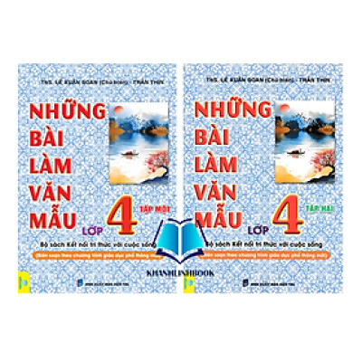 Sách - Combo Những Bài Làm Văn Mẫu Lớp 4 - Tập 1 + 2 (Kết Nối Tri Thức Với Cuộc Sống)