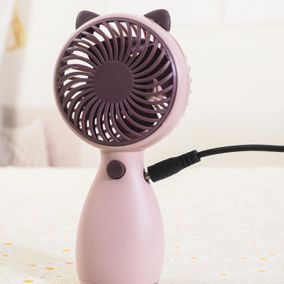 Phụ kiện tiện ích -Quạt mini cầm tay ,quạt để bàn có dây cắm USB ,quạt tích điện kèm tai cực xinh và đáng yêu 