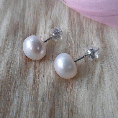 Bông tai bạc ngọc trai nuôi BHBT374