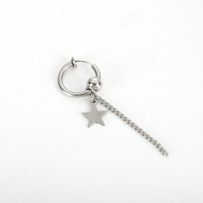 Bông tai xích mix sao- bi unisex 1 đôi độc lạ cá tính