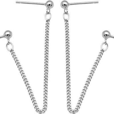 Đôi bông tai unisex xích đơn gai ấu basic