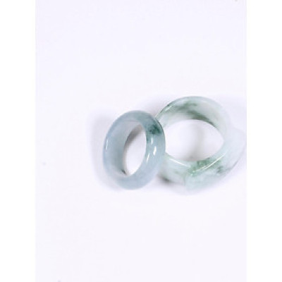 Cặp nhẫn nam nữ đá cẩm thạch phỉ thúy mệnh hỏa, mộc - Ngọc Quý Gemstones