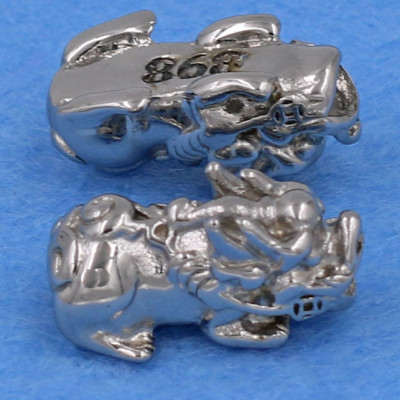 Vòng tay thạch anh dâu tây 8 ly - cẩn Tỳ Hưu inox bạc VTADTTHTB8 - hợp mệnh Hỏa, mệnh Thổ