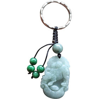 Móc Khóa 12 Con Giáp Đá Cẩm Thạch Tuổi Sửu Ngọc Quý Gemstones MK21