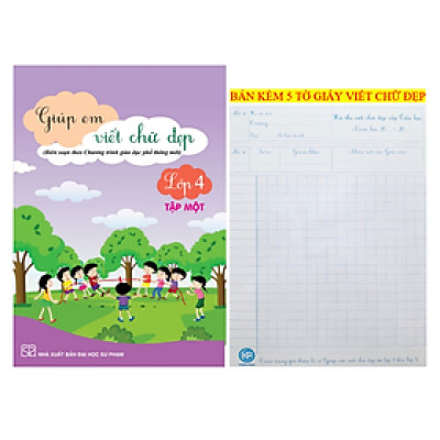 Sách - Giúp em viết chữ đẹp lớp 4 - tập 1 (Kết Nối) (KP)