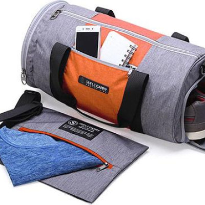 Túi đeo Gym bag small Grey/Orange