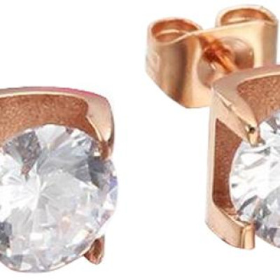 Bông tai Titan đính đá BT243 - Màu Đồng (2 chiếc)