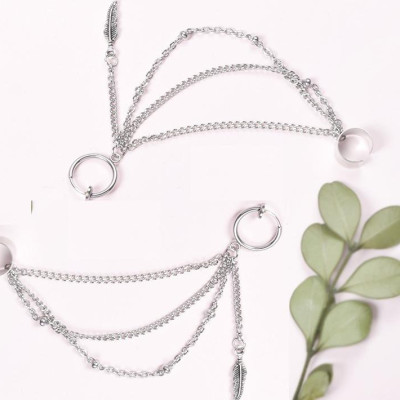 Bông tai nhiều chuỗi  thời trang unisex hot treding