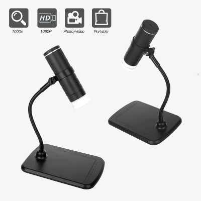 ROGTZ Kính Hiển Vi Phóng Đại 50-1000x Kết Nối Wifi/Có Dây Dùng Cho Điện Thoại, PC Độ Phân Giải 1080P Với 8 Đèn Led Trợ Sáng. WiFi Digital Microscope HD1080P 1000X USB Microscope 8 LED Wireless Portable Electronic Camera for Smartphone - Hàng Chính Hãng