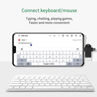 Đầu Chuyển Đổi OTG Cổng Type-C Sang USB 3.0 - Chất Liệu Vỏ Kim Loại Cáp OTG USB Type C to USB 3.0 Đầu Chuyển Đổi USB OTG Type C Tốc Độ Cao Tương Thích Với Điện Thoại Máy Tính Type C Micro Usb sang Usb 3.0 cao cấp tiện dụng Hàng Nhập Khẩu