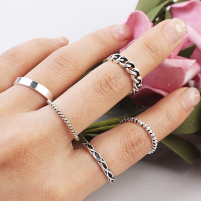 Bộ set 5nhẫn Kim Tae Hyunh (V - BTS) bao ngầu, siêu hot. Nhẫn thần tượng V BTS