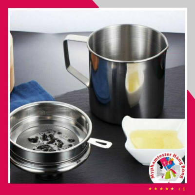 (SIÊU RẺ) Ca lọc dầu ăn 1.5L INOX 304, lọc cặn dầu chiên