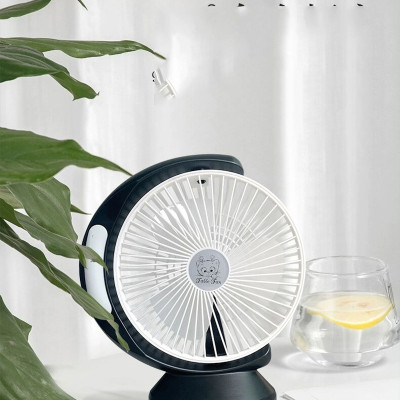 Quạt Tích Điện Để Bàn Có Đèn Led QG-5590 - Giao màu ngẫu nhiên