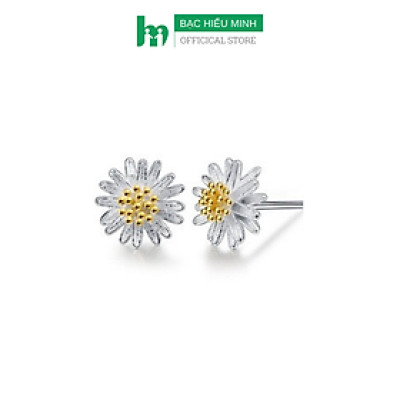 Hoa Tai Nữ Bạc Hiểu Minh HT1002 hoa cúc