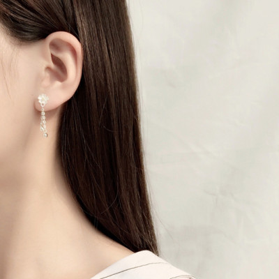 Bông tai hoa mai dáng dài nữ tính