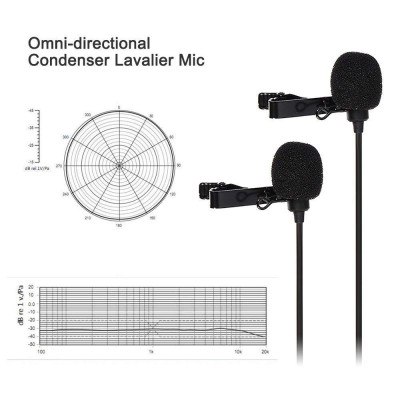 Cặp micro cài áo cho Camera, Gopro, Smartphone COMICA CVM-D02 - Hàng Chính Hãng