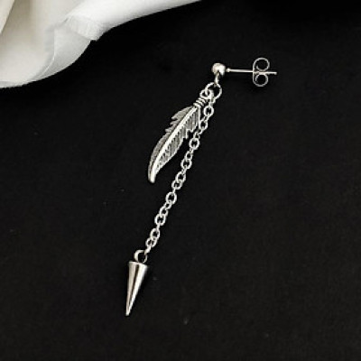 Khuyên tai lông vũ xích dài hình nón fashion new