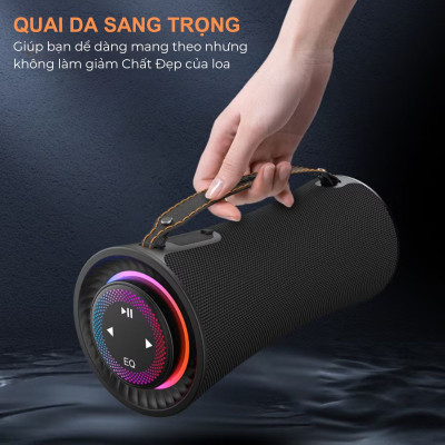 Loa Bluetooth không dây di động CYBORIS T16 chính hãng có âm thanh nổi RGB Đầu phát nhạc âm thanh vòm - Hàng chính hãng