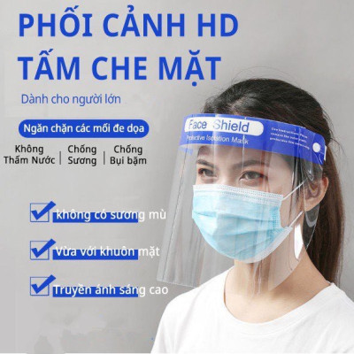 Tấm kính che mặt chống giọt bắn - Chống Bụi- An Toàn Dễ Sử Dụng
