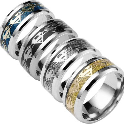 Nhẫn nam titan mặt kim cương