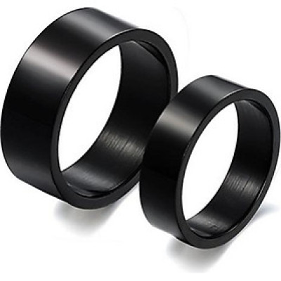 Nhẫn cặp trơn màu đen NC119 size 7