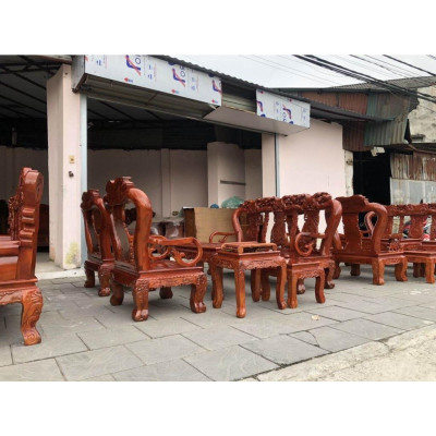 Bộ bàn ghế quốc đào tay 12 - Đồ Gỗ Bình Long 0388639288