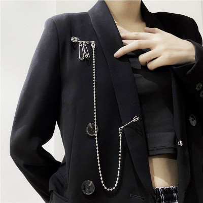 Cài áo xích titan chuỗi hạt phong cách Âu Mỹ street style cực cool ngầu