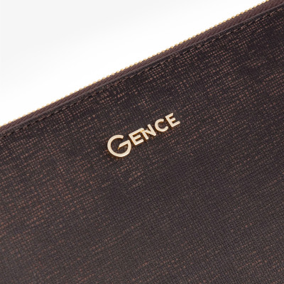 Clutch Cầm Tay Nam Da Bò Saffiano Chà Nâu CK11