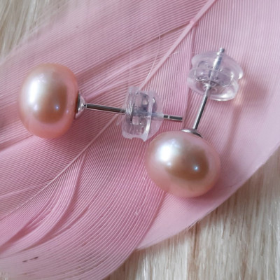 Bông tai bạc ngọc trai nuôi BHBT374