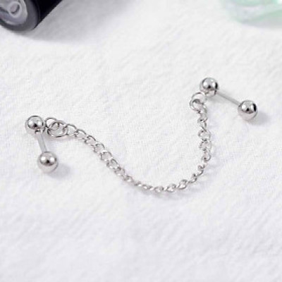 Bông tai xích đơn cực chất xỏ lỗ xụn vành tai