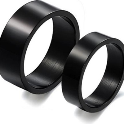 Nhẫn cặp trơn màu đen NC119 size 6