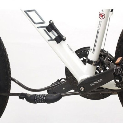 Khóa dây xe đạp 5 số dài 1.2m đổi được mã tặng đèn led hậu xe đạp