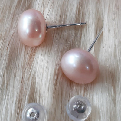 Bông tai bạc ngọc trai nuôi BHBT374