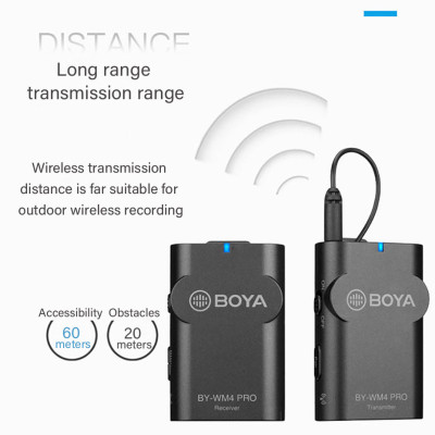 QUÀ TẶNG LÊN TỚI 359K -ROGTZ -  Micro không dây WM4 Pro K1 (thế hệ mới) sử dụng cho điện thoại, máy quay BY-WM4 PRO Wireless Lavalier Lapel Microphone for iPhone Android Smartphone DSLR Cameras Youtube Recording Streaming Vlog Hàng Chính Hãng