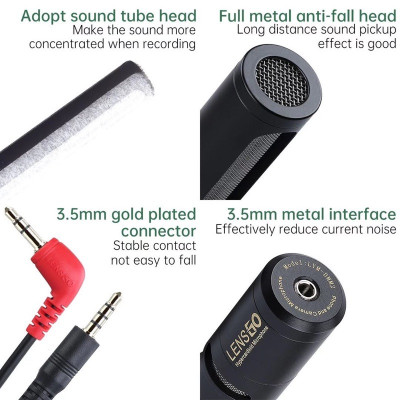 Lensgo LYM-DMM2 - Micro Thu Âm Cho Máy Ảnh, Điện Thoại, Hướng Thu Super-Cardioid