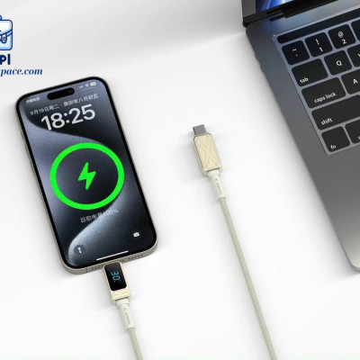 Cáp sạc hàng chính hãng WiWU Titan C to L Wi-C038, siêu bền, PD30W, có màn hiển thị