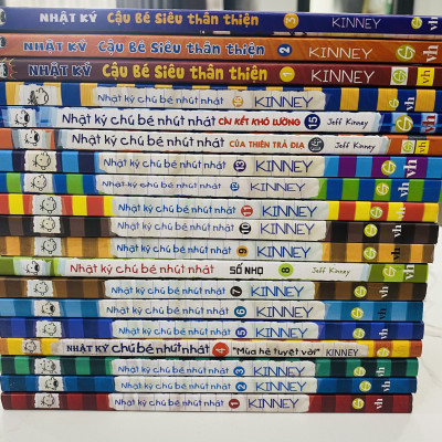 Trọn bộ Nhật ký chú bé nhút nhát Tiếng Việt + Nhật ký cậu bé siêu thân thiện (19 cuốn)