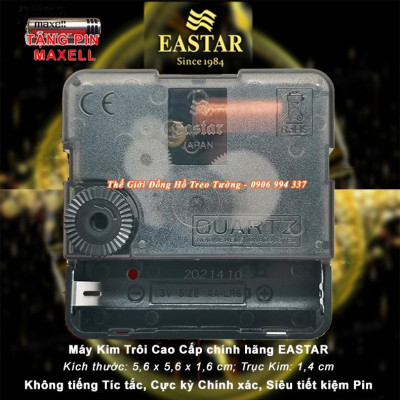Máy Đồng Hồ KIM TRÔI CAO CẤP EASTAR – Kim DẠ QUANG (*) - Bảo Hành 1 Năm – Tặng Pin Maxell
