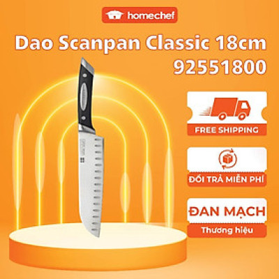 Dao thái chống dính, dao bếp Scanpan Classic 18cm 92551800, thép không gì cao cấp