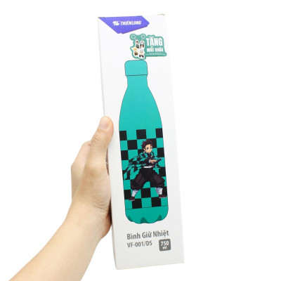 Bình Giữ Nhiệt 750 ml Nhân Vật Demon Slayer - Thiên Long VF-001/DS - Tanjiro - Tặng Kèm Standee Acrylic Có Móc Khóa