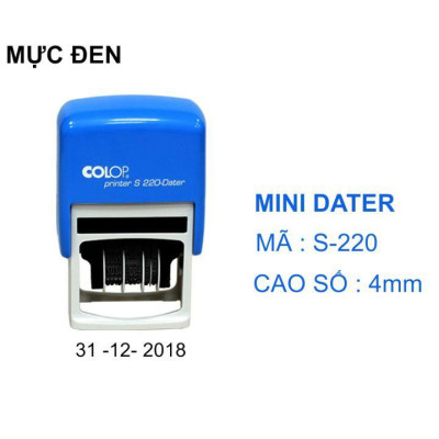 Dấu Ngày-Tháng-Năm Liền Mực Cao Số 4mm Colop S220