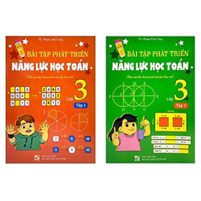 Sách - Combo Bài Tập Phát Triển Năng Lực Học Toán Lớp 3 - Tập 1 + tập 2