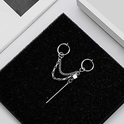 Bông tai unisex hai đầu kẹp xương phong cách đường phố bao ngầu