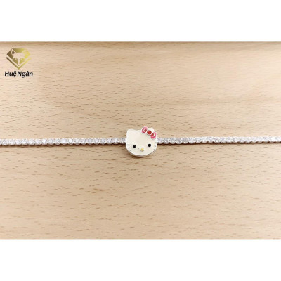 Lắc tay bạc 925 Huệ Ngân - MÈO CON NGỘ NGHĨNH X6