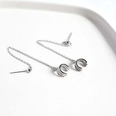 Bông tai xích ôm vành tai thiết kế thủ công trang nhã