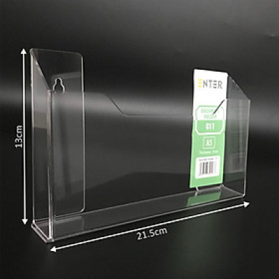 Kệ nhiều giấy treo tường mica Enter C11 21x15cm A5 ngang