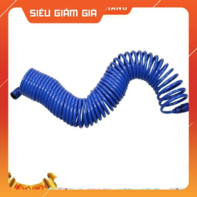 Bộ vòi xịt nước tưới cây đa năng tăng áp lực nước kèm dây tưới dạng lò xo co dãn 587814 loại 10m